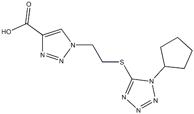 1-{2-[(1-cyclopentyl-1H-1,2,3,4-tetrazol-5-yl)sulfanyl]ethyl}-1H-1,2,3-triazole-4-carboxylic acid