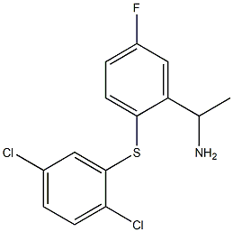 1-{2-[(2,5-dichlorophenyl)sulfanyl]-5-fluorophenyl}ethan-1-amine 化学構造式