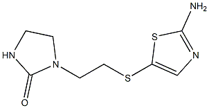 1-{2-[(2-amino-1,3-thiazol-5-yl)sulfanyl]ethyl}imidazolidin-2-one 结构式