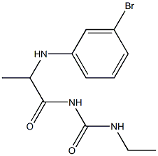 1-{2-[(3-bromophenyl)amino]propanoyl}-3-ethylurea 结构式