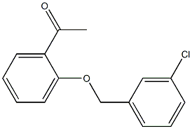 1-{2-[(3-chlorophenyl)methoxy]phenyl}ethan-1-one,,结构式