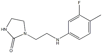 1-{2-[(3-fluoro-4-methylphenyl)amino]ethyl}imidazolidin-2-one Structure