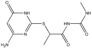 1-{2-[(4-amino-6-oxo-1,6-dihydropyrimidin-2-yl)sulfanyl]propanoyl}-3-methylurea|