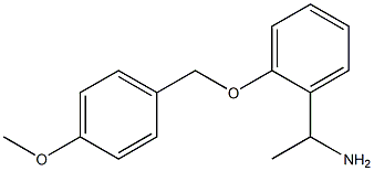 1-{2-[(4-methoxyphenyl)methoxy]phenyl}ethan-1-amine Struktur