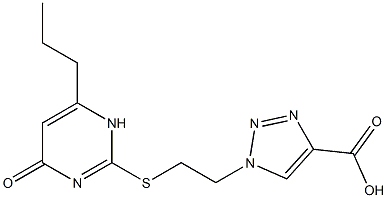  1-{2-[(4-oxo-6-propyl-1,4-dihydropyrimidin-2-yl)sulfanyl]ethyl}-1H-1,2,3-triazole-4-carboxylic acid