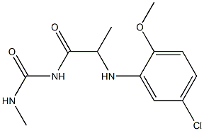 1-{2-[(5-chloro-2-methoxyphenyl)amino]propanoyl}-3-methylurea 结构式