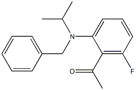 1-{2-[benzyl(propan-2-yl)amino]-6-fluorophenyl}ethan-1-one Struktur
