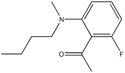 1-{2-[butyl(methyl)amino]-6-fluorophenyl}ethan-1-one Struktur