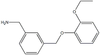 1-{3-[(2-ethoxyphenoxy)methyl]phenyl}methanamine Struktur