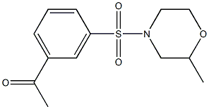 1-{3-[(2-methylmorpholine-4-)sulfonyl]phenyl}ethan-1-one,,结构式