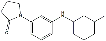 1-{3-[(3-methylcyclohexyl)amino]phenyl}pyrrolidin-2-one,,结构式
