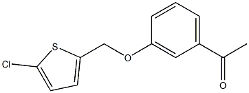 1-{3-[(5-chlorothiophen-2-yl)methoxy]phenyl}ethan-1-one,,结构式