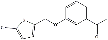 1-{3-[(5-chlorothiophen-2-yl)methoxy]phenyl}ethan-1-one 化学構造式