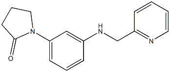 1-{3-[(pyridin-2-ylmethyl)amino]phenyl}pyrrolidin-2-one,,结构式