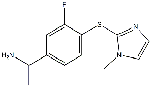 1-{3-fluoro-4-[(1-methyl-1H-imidazol-2-yl)sulfanyl]phenyl}ethan-1-amine