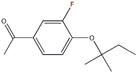 1-{3-fluoro-4-[(2-methylbutan-2-yl)oxy]phenyl}ethan-1-one 化学構造式