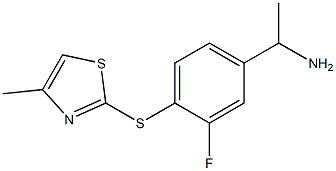 1-{3-fluoro-4-[(4-methyl-1,3-thiazol-2-yl)sulfanyl]phenyl}ethan-1-amine Structure