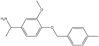 1-{3-methoxy-4-[(4-methylbenzyl)oxy]phenyl}ethanamine Structure