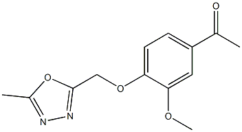 1-{3-methoxy-4-[(5-methyl-1,3,4-oxadiazol-2-yl)methoxy]phenyl}ethan-1-one Structure