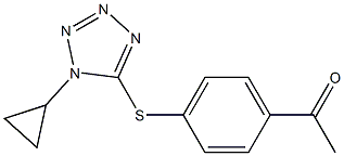 1-{4-[(1-cyclopropyl-1H-1,2,3,4-tetrazol-5-yl)sulfanyl]phenyl}ethan-1-one Structure