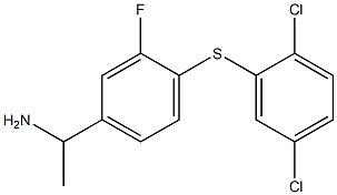 1-{4-[(2,5-dichlorophenyl)sulfanyl]-3-fluorophenyl}ethan-1-amine Struktur