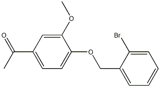 1-{4-[(2-bromobenzyl)oxy]-3-methoxyphenyl}ethanone 化学構造式