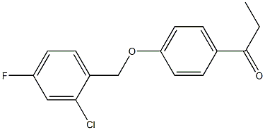 1-{4-[(2-chloro-4-fluorophenyl)methoxy]phenyl}propan-1-one Structure