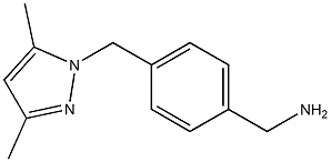 1-{4-[(3,5-dimethyl-1H-pyrazol-1-yl)methyl]phenyl}methanamine,,结构式