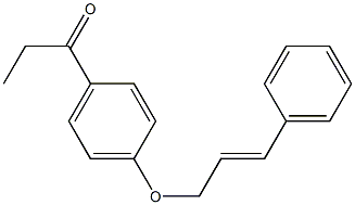 1-{4-[(3-phenylprop-2-en-1-yl)oxy]phenyl}propan-1-one,,结构式