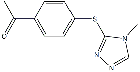 1-{4-[(4-methyl-4H-1,2,4-triazol-3-yl)sulfanyl]phenyl}ethan-1-one Struktur