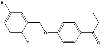 1-{4-[(5-bromo-2-fluorophenyl)methoxy]phenyl}propan-1-one Struktur