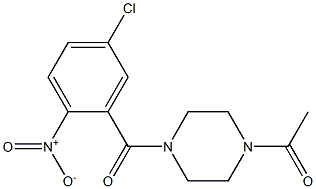 1-{4-[(5-chloro-2-nitrophenyl)carbonyl]piperazin-1-yl}ethan-1-one 结构式