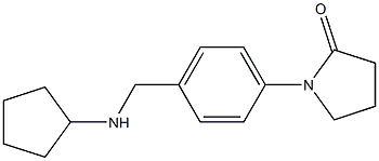 1-{4-[(cyclopentylamino)methyl]phenyl}pyrrolidin-2-one Struktur