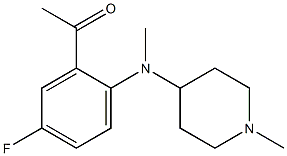 1-{5-fluoro-2-[methyl(1-methylpiperidin-4-yl)amino]phenyl}ethan-1-one|