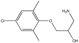 1-amino-3-(4-chloro-2,6-dimethylphenoxy)propan-2-ol 化学構造式