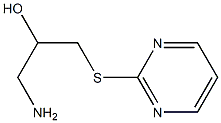 1-amino-3-(pyrimidin-2-ylsulfanyl)propan-2-ol 结构式