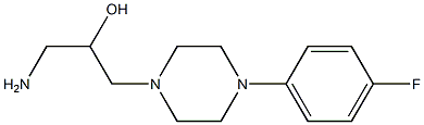 1-amino-3-[4-(4-fluorophenyl)piperazin-1-yl]propan-2-ol 结构式