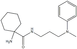 1-amino-N-{3-[methyl(phenyl)amino]propyl}cyclohexanecarboxamide 化学構造式