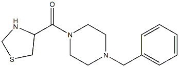 1-benzyl-4-(1,3-thiazolidin-4-ylcarbonyl)piperazine,,结构式