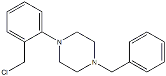1-benzyl-4-[2-(chloromethyl)phenyl]piperazine 结构式