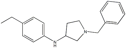 1-benzyl-N-(4-ethylphenyl)pyrrolidin-3-amine,,结构式