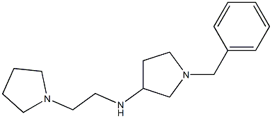 1-benzyl-N-[2-(pyrrolidin-1-yl)ethyl]pyrrolidin-3-amine 结构式