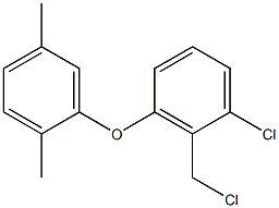 1-chloro-2-(chloromethyl)-3-(2,5-dimethylphenoxy)benzene,,结构式