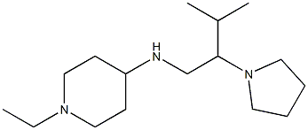 1-ethyl-N-[3-methyl-2-(pyrrolidin-1-yl)butyl]piperidin-4-amine Structure