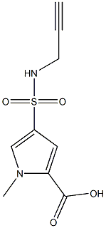 1-methyl-4-(prop-2-yn-1-ylsulfamoyl)-1H-pyrrole-2-carboxylic acid 结构式