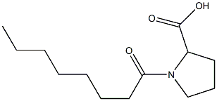 1-octanoylpyrrolidine-2-carboxylic acid 结构式