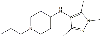 1-propyl-N-(1,3,5-trimethyl-1H-pyrazol-4-yl)piperidin-4-amine 结构式