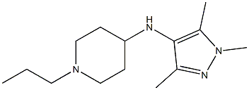 1-propyl-N-(1,3,5-trimethyl-1H-pyrazol-4-yl)piperidin-4-amine 化学構造式