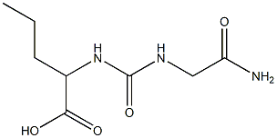 2-({[(2-amino-2-oxoethyl)amino]carbonyl}amino)pentanoic acid Struktur