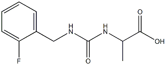 2-({[(2-fluorophenyl)methyl]carbamoyl}amino)propanoic acid,,结构式